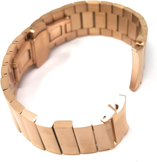 SYSTEM-S Armband 20 mm aus Metall für Samsung Galaxy Watch 4 Smartwatch in Rosa