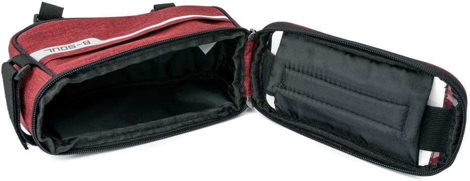SYSTEM-S Fahrrad Tasche Halterung in Rot Befestigung für Smartphone