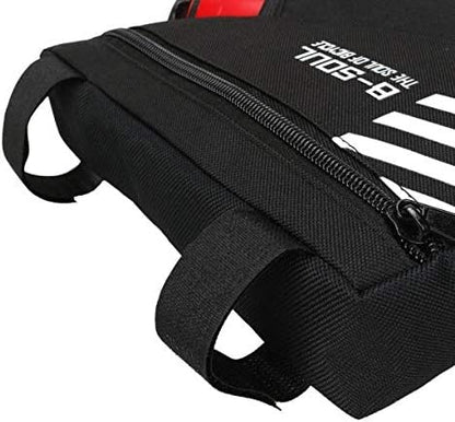 SYSTEM-S Fahrrad Tasche mit Flaschenhalter Befestigung in Schwarz Weiß