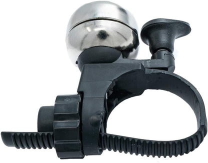 SYSTEM-S bicycle bell shiny in vintage look made of metal in grey