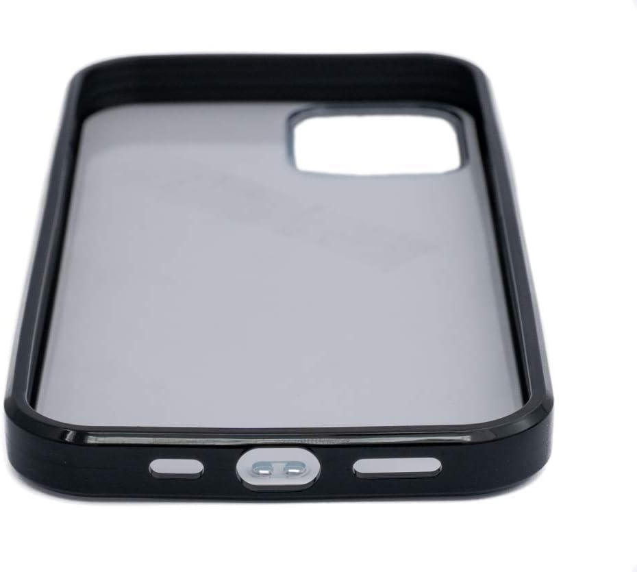SYSTEM-S Schutzhülle aus Silikon in Schwarz Transparent Hülle kompatibel mit iPhone 12 Pro