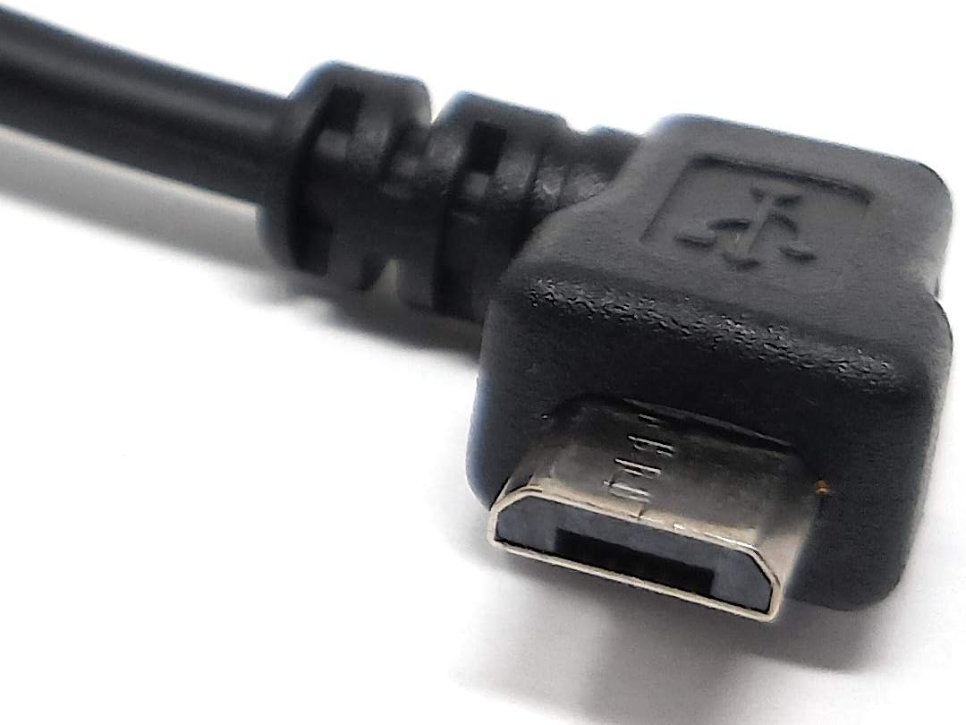 SYSTEM-S Micro USB cable data &amp; charging cable angled plug 50 cm