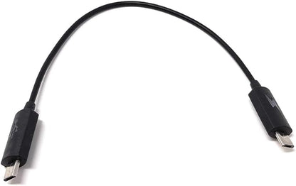 SYSTEM-S OTG Host und Ladeadapter Kabel Micro USB zu Micro USB für Smartphone, schwarz