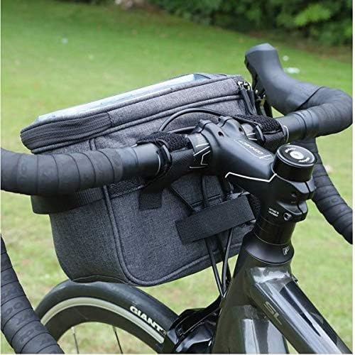 SYSTEM-S bicycle bag handlebar attachment waterproof with bottle holder in black
