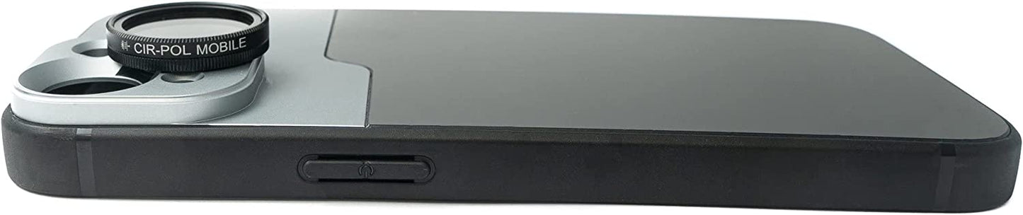 SYSTEM-S CPL Filter Circular Polarizer Linse mit Hülle in Schwarz für iPhone 14 Plus