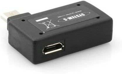 System-S 90° Winkelstecker (rechter Winkel) USB auf Micro USB OTG Host Cable Flash Drive Verbindung mit extra Micro USB Anschluss für Smartphone Tablet PC