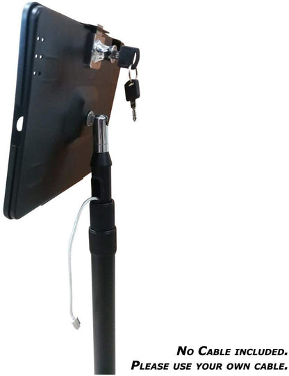 System-S Abschließbarer Boden Ständer Tablet Halter für iPad Air 3 + Pro 10, 5 Zoll