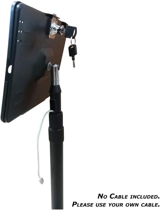 SYSTEM-S Abschliessbarer Boden Ständer Tablet Halterung für iPad Pro 12.9 Zoll (2018 2020 2021)