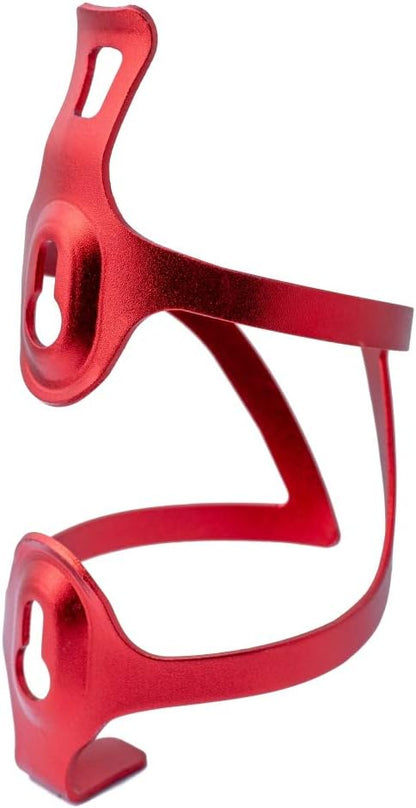 SYSTEM-S Fahrrad Flaschenhalter Halterung Befestigung aus Metall in Rot