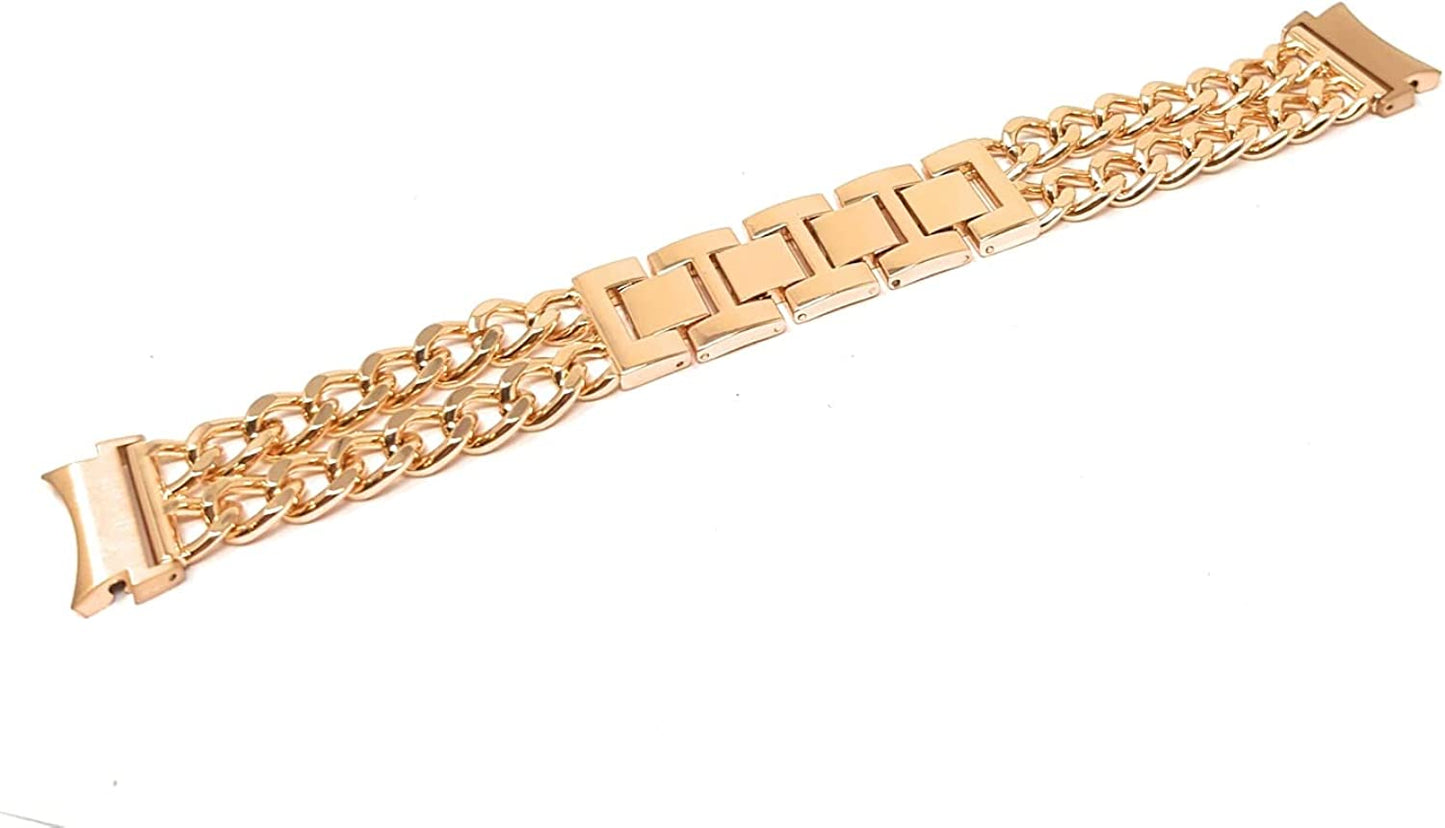 SYSTEM-S 20 mm metal strap for Samsung Galaxy Watch 4 Smartwatch in pink 