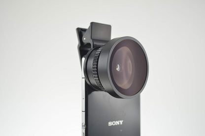 SYSTEM-S Fisheye and Macro 37 mm lens with clip and protective case for smartphone