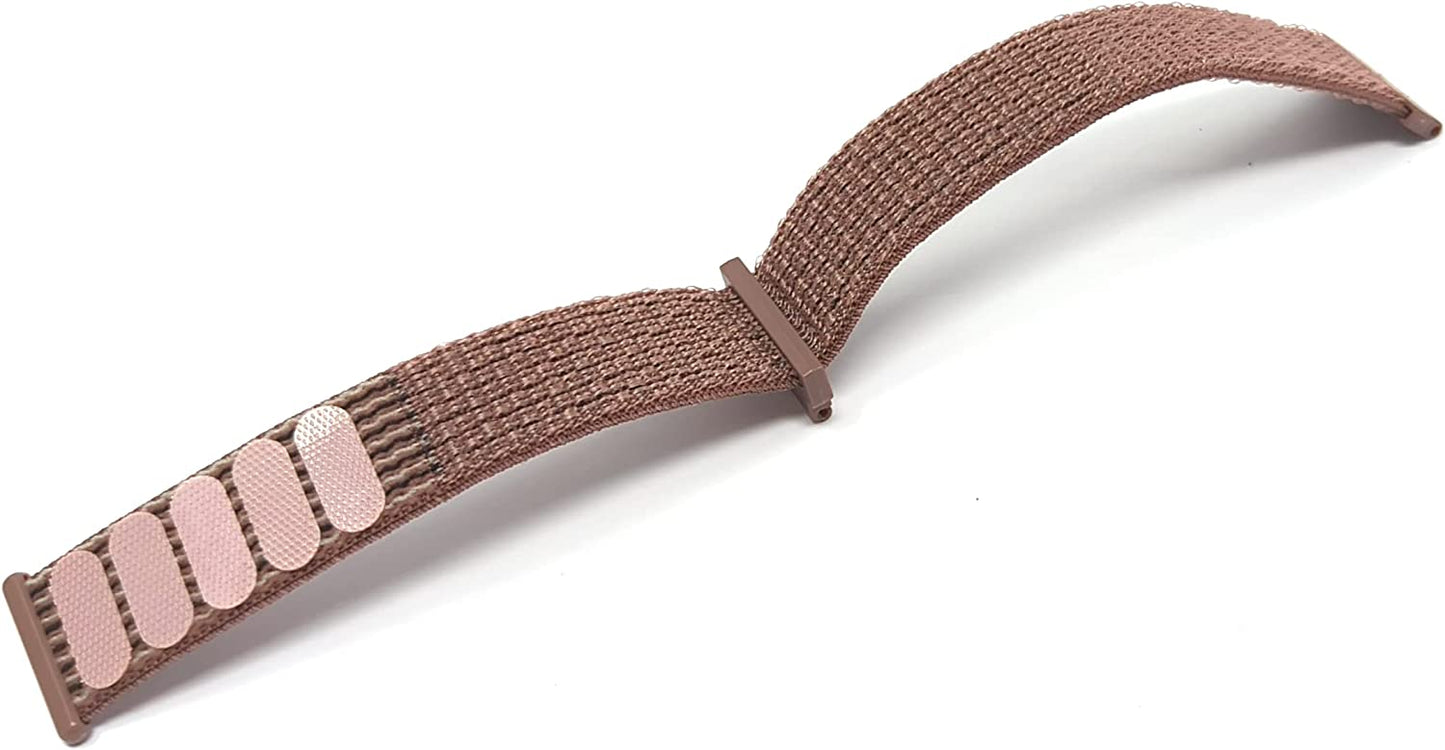 SYSTEM-S Armband 22 mm aus Nylon für Fitbit Versa 2 1 Lite Smartwatch in Lila