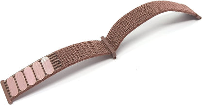 SYSTEM-S Armband 22 mm aus Nylon für Fitbit Versa 2 1 Lite Smartwatch in Lila