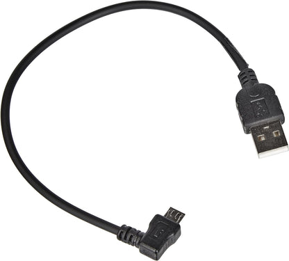 SYSTEM-S Micro USB Kabel Winkelstecker Datenkabel und Ladekabel 90° gewinkelt 20 cm