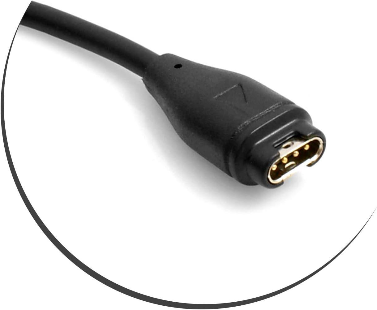 SYSTEM-S USB Kabel für Garmin Smartwatch vivoactive 3 Fenix 5 100cm In Schwarz