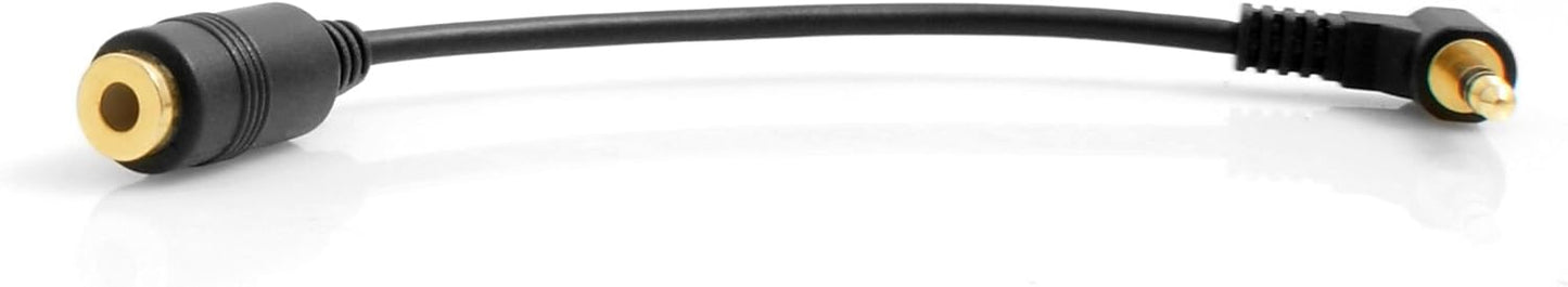 SYSTEM-S 3.5mm Klinke AUX Stereo Winkel Stecker (male) auf 3.5mm Klinke AUX Stereo Buchse 3 Polig (female)