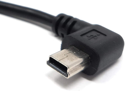 System-S Mini USB Winkelstecker auf Mini USB Buchse Daten- und Ladekabel 25 cm