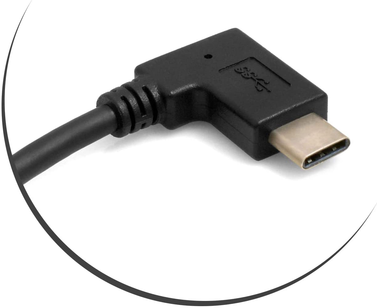 System-S USB Kabel Typ A 3.0 Aufwärtswinkel zu USB Typ C 3.1 gewinkelt 28 cm