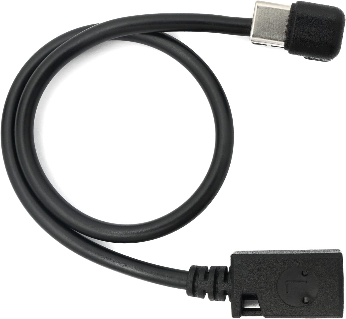 System-S USB 3.1 Kabel 30 cm Typ C Stecker zu 2.0 Mini B Buchse 180° Winkel in Schwarz