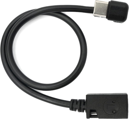System-S USB 3.1 Kabel 30 cm Typ C Stecker zu 2.0 Mini B Buchse 180° Winkel in Schwarz