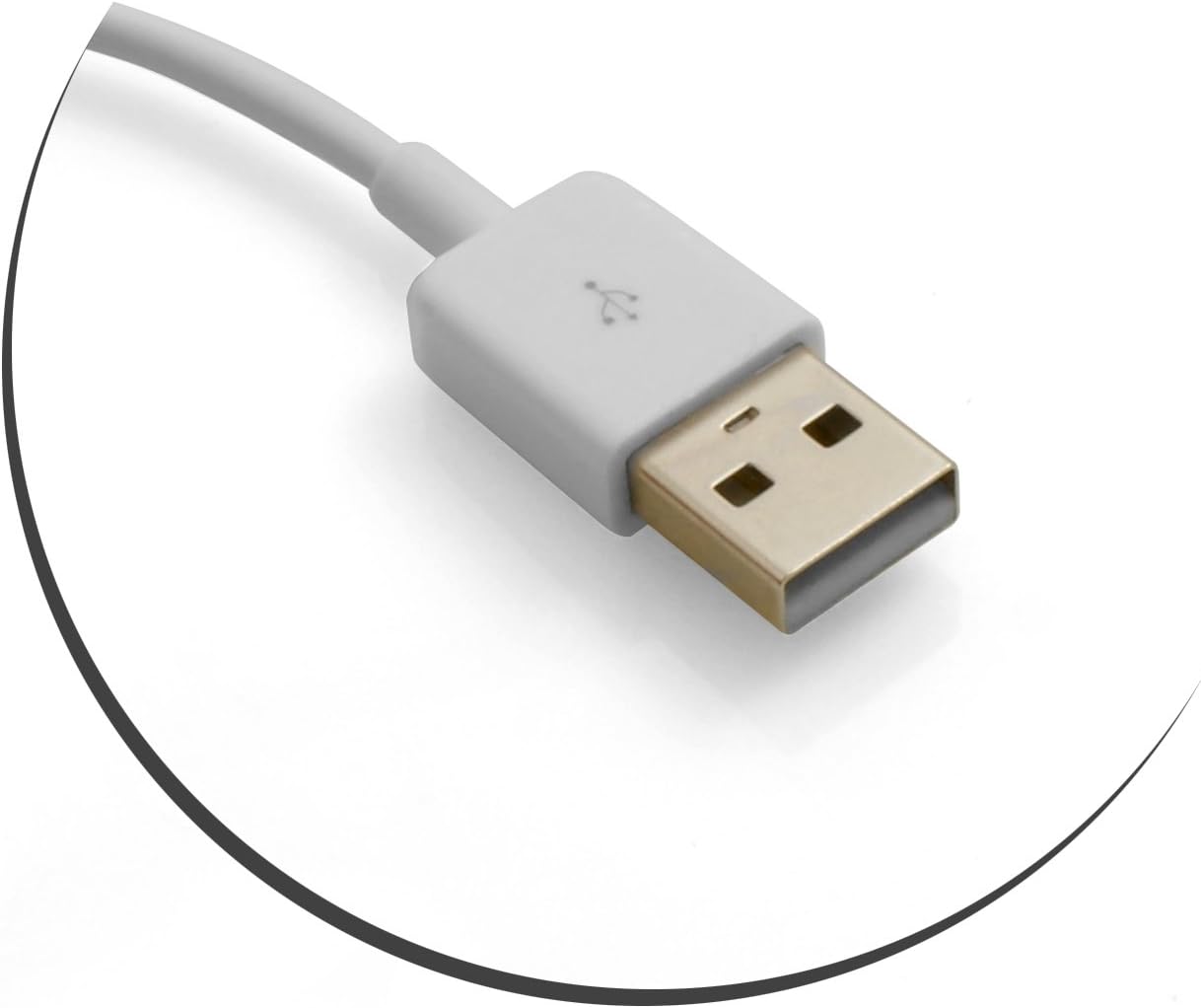 SYSTEM-S USB 3.1 Type C Stecker 90° gewinkelt zu USB A 2.0 Stecker Kabel Datenkabel Ladekabel 200cm in Weiß