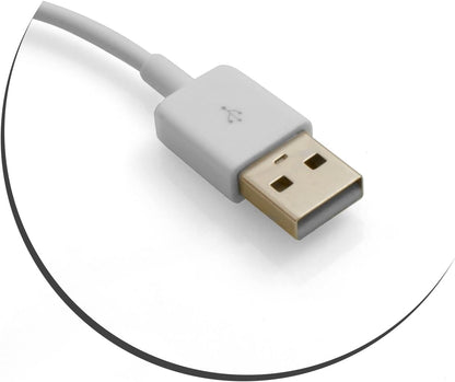 SYSTEM-S USB 3.1 Type C Stecker 90° gewinkelt zu USB A 2.0 Stecker Kabel Datenkabel Ladekabel 200cm in Weiß