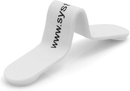 System-S Magnet Clip Kabelbinder Kabelclip für Kopfhörer Kabel Earphones in weiss