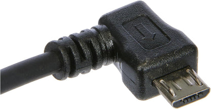 System-S Micro USB 2.0 Kabbel gewinkelt 90 grad Winkelstecker (links/male) Datenkabel und Ladekabel 50 cm