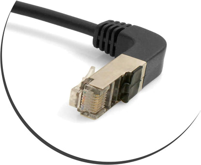 System-S Ethernet Netzwerkabel RJ45 Abwärtswinkel auf RJ45 Buchse Panel Mount 8p8c FTP STP Utp Cat 5e 29cm