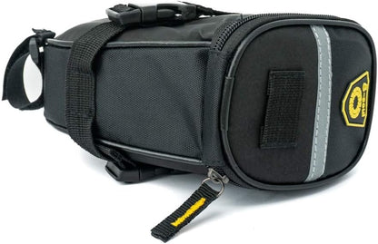SYSTEM-S Fahrrad Sattel Tasche Halterung Befestigung wasserfest in Schwarz