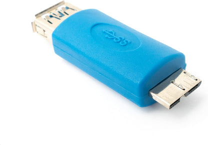 SYSTEM-S USB 3.0 Adapter Typ A Buchse zu Micro B Stecker Kabel in Blau