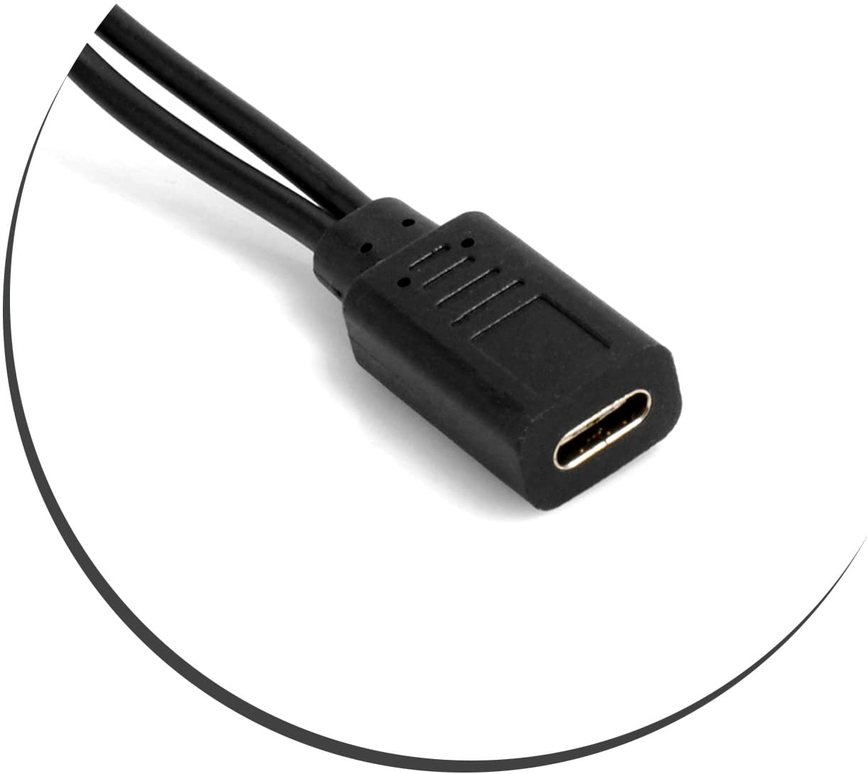 System-S USB Type C Input to 2X Micro USB Output Y Cable Splitter Cable 