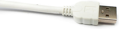 SYSTEM-S USB 2.0 Kabel 3 m Typ A Stecker zu Mini B Stecker Winkel in Weiß