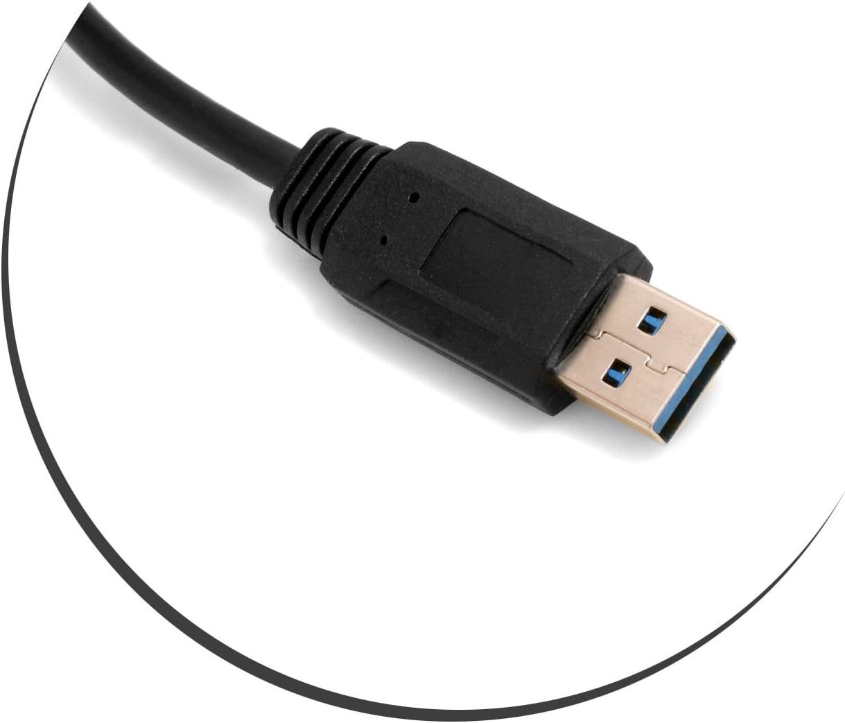 SYSTEM-S USB 3.1 Type C Stecker 90° gewinkelt zu USB A 3.0 Stecker Kabel 30 cm