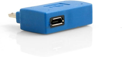 SYSTEM-S USB Type A input to Micro USB plug 90° left OTG Host Cable Flash Drive connection with extra Micro USB port for Smartphone Tablet PC