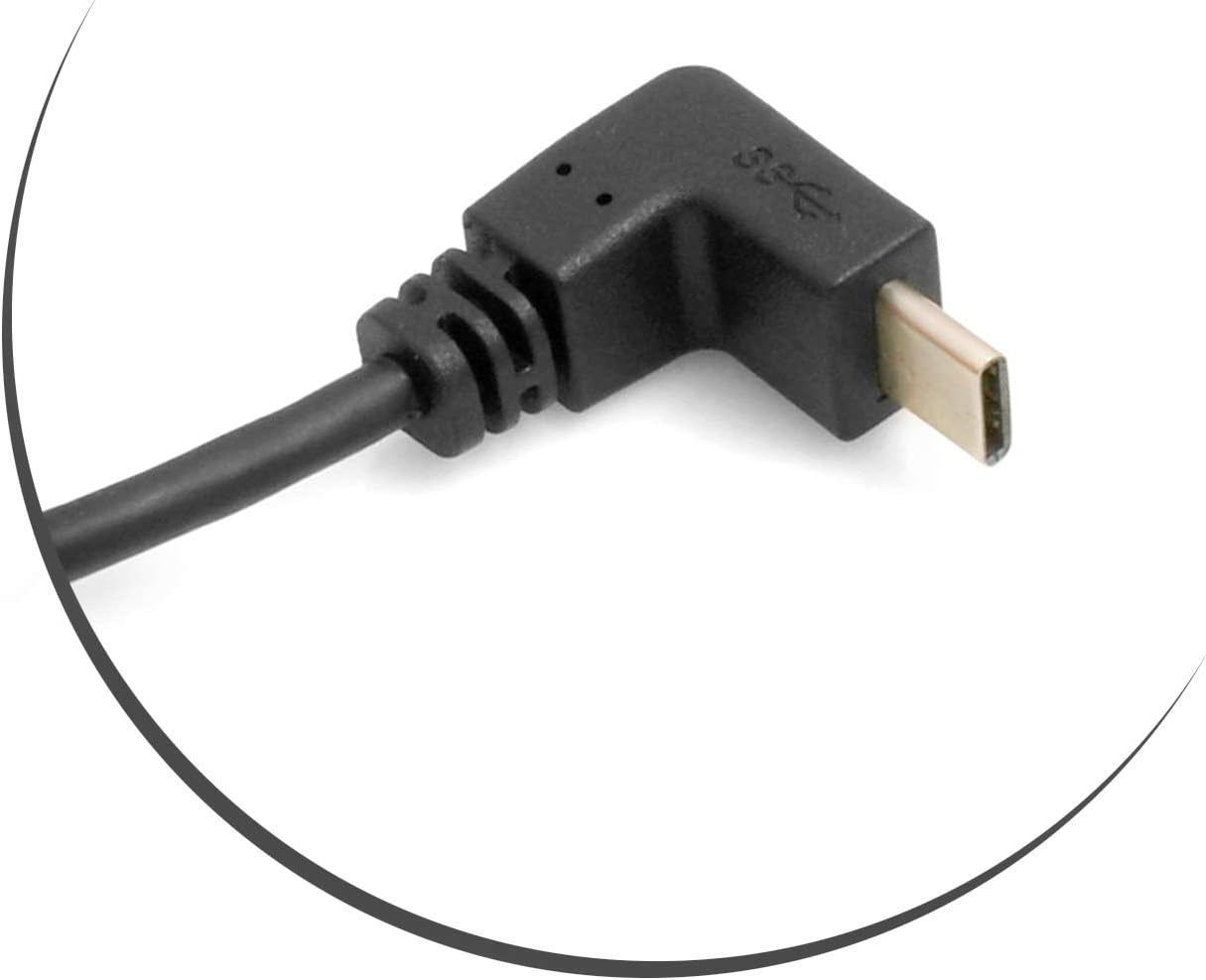 SYSTEM-S USB Typ A 3.0 Kabel Aufwärtswinkel zu USB Typ C 3.1 gewinkelt 97 cm