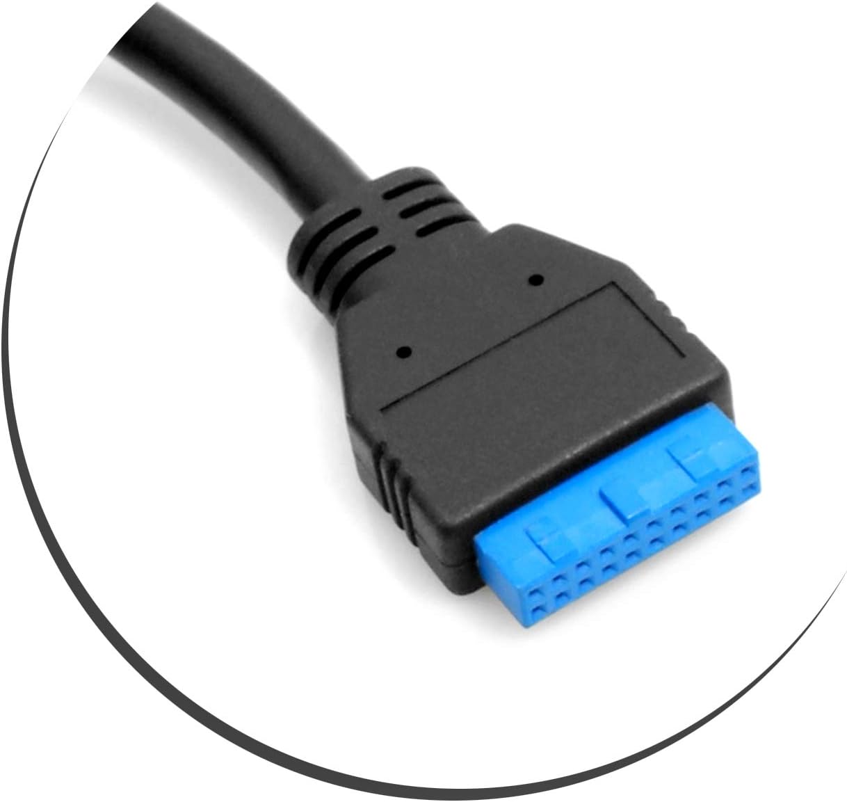 SYSTEM-S USB Typ B 3.0 links gewinkelt auf 19pin Motherboard Kabel