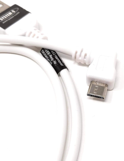 System-S USB A male to USB 2.0 Micro B male 50 cm cable 90° left angled