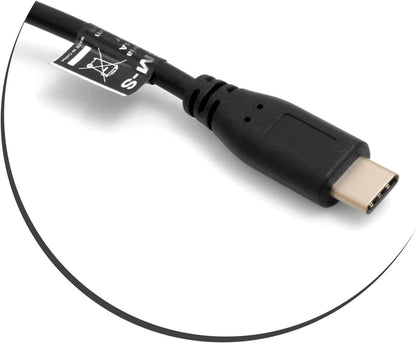 SYSTEM-S USB 3.1 Type C plug to USB A 2.0 90° left angled plug cable data cable charging cable 28 cm