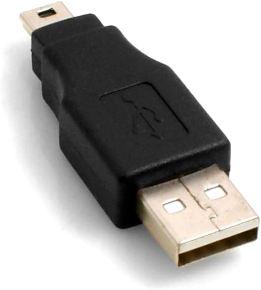 SYSTEM-S Mini USB 5-Pin (Male) to USB A (Male) USB Adapter 