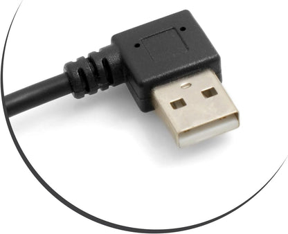 SYSTEM-S USB A Stecker 90° Grad Links Gewinkelt zu USB Typ B Stecker 90° Rechts Gewinkelt Kabel 50 cm