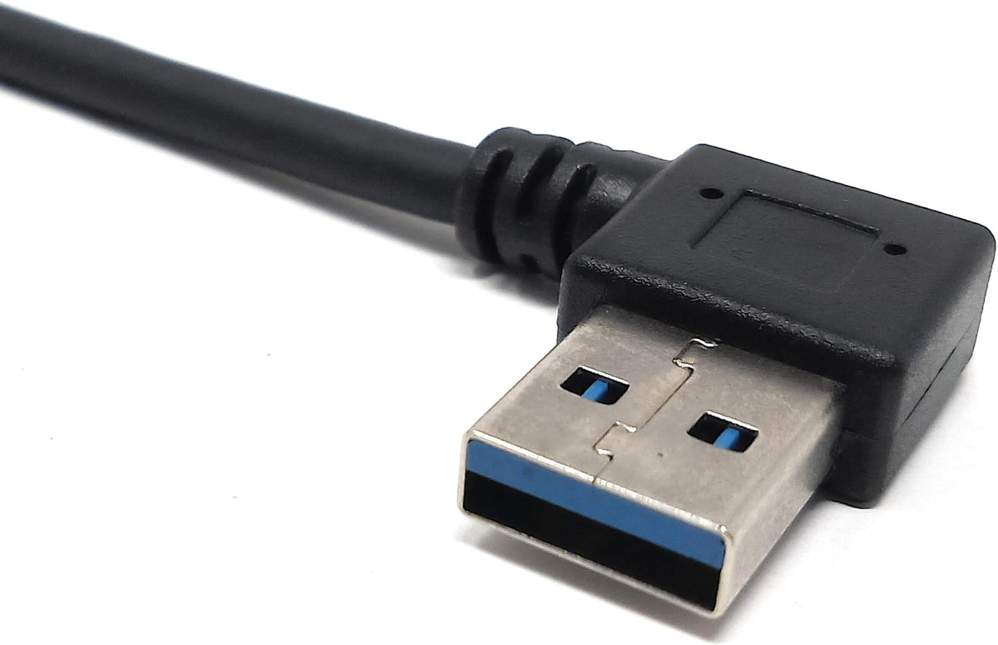 SYSTEM-S Micro USB 3.0 Datenkabel Ladekabel Kurzes Kabel gewinkelt Winkelstecker 90 Grad 26 cm für Samsung Galaxy S5