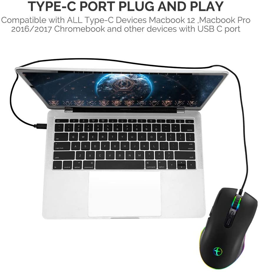 System-S USB C 3.1 Gaming Maus