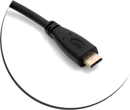 System-S USB Typ C (Male) auf USB Typ C  (Male) Datenkabel Ladekabel mit Feststellschraube