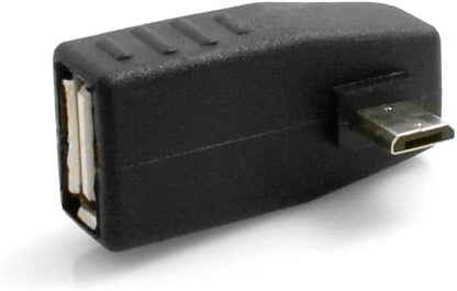 System-S USB A (Female) zu Micro USB Stecker Adapter 90° Rechts gewinkelt Adapter Kabel