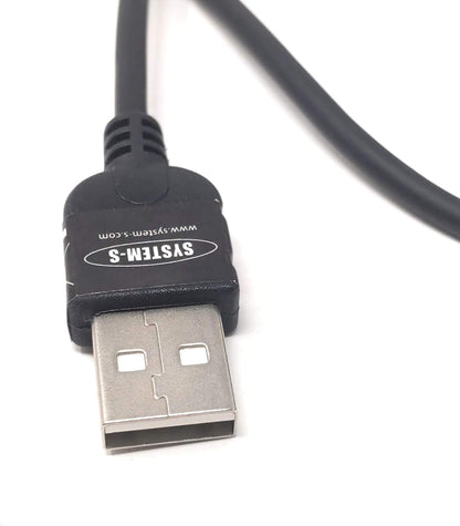 System-S USB C 3.1 zu USB A Gewinkelt Spiral Kabel 50 - 100 cm