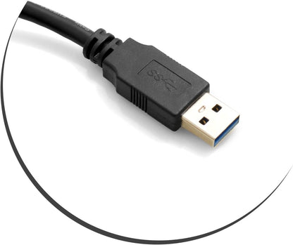 SYSTEM-S USB 3.0 A (male) to Micro USB 3.0 (male) Cable Upward Angled 90 Degree Angle 120cm High Speed ​​Data Cable Charging Cable with Locking Screw 