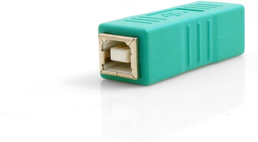 SYSTEM-S USB Typ B Eingang auf USB Typ B Eingang Adapterkabel Adapterstecker in Grün
