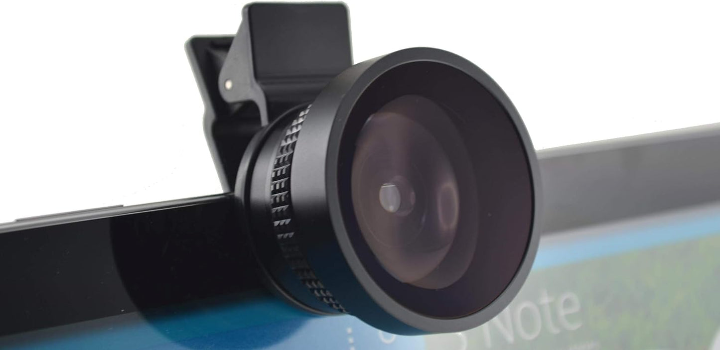 SYSTEM-S Fisheye and Macro 37 mm lens with clip and protective case for smartphone