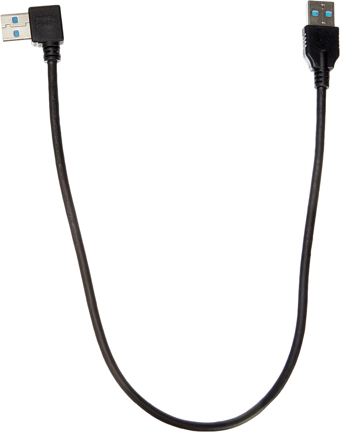 SYSTEM-S USB 3.0 Type A 90° angle right-angled to 3.0 Type A cable 40 cm 